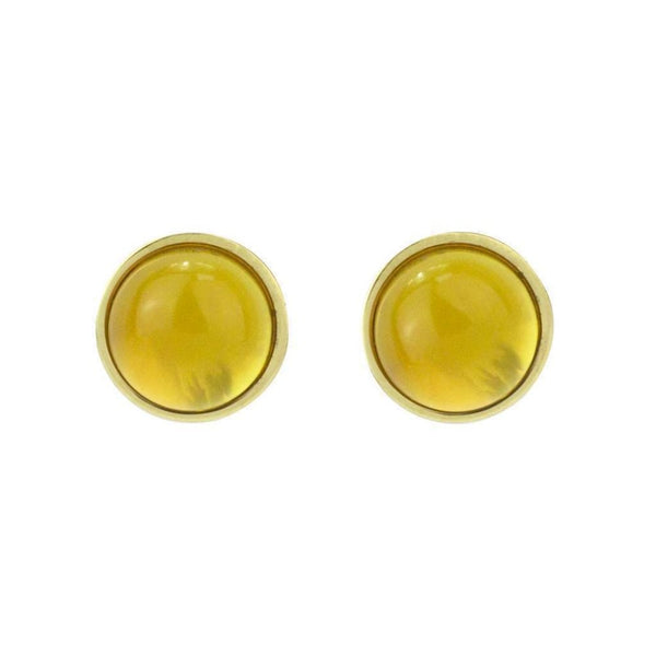 Roberto Demeglio Yellow Gold Plate on Ceramic Stud Earrings